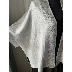 CHICOS Embellished Mirrored Crystal Open-Front Ruana